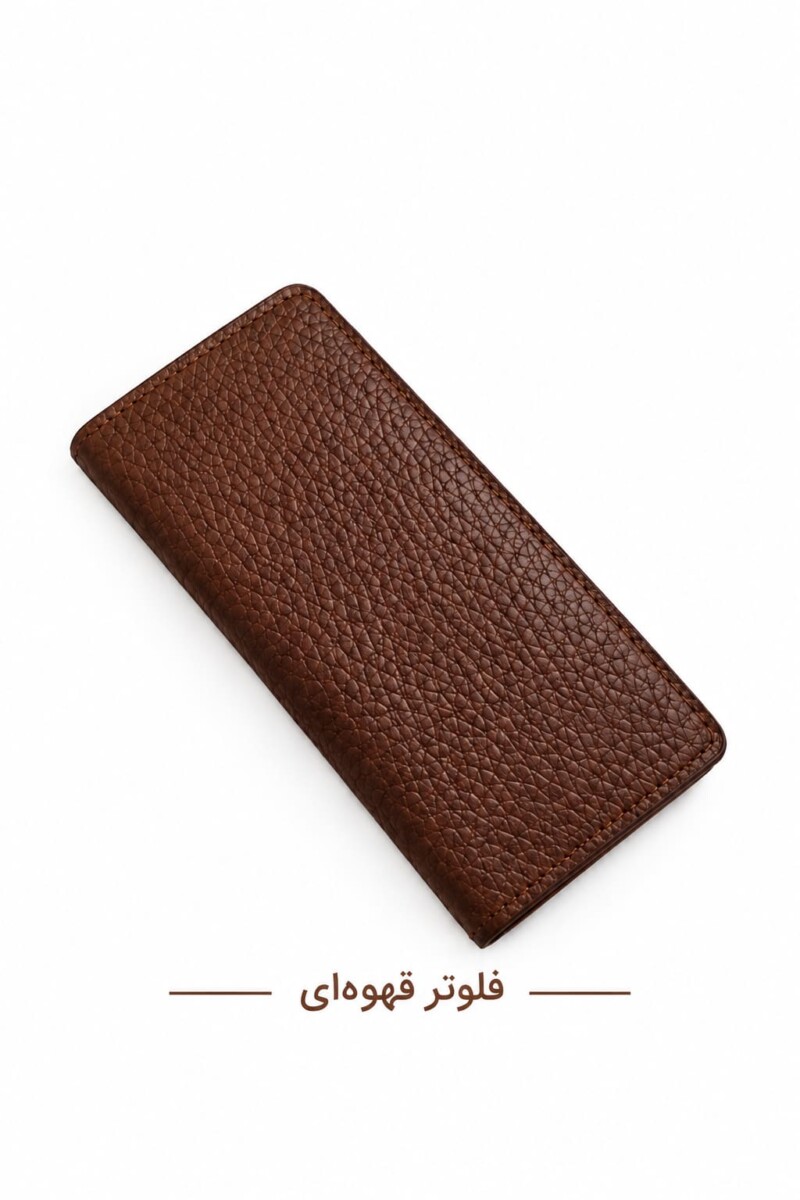 کیف پول چرم فلوتر قهوه ای