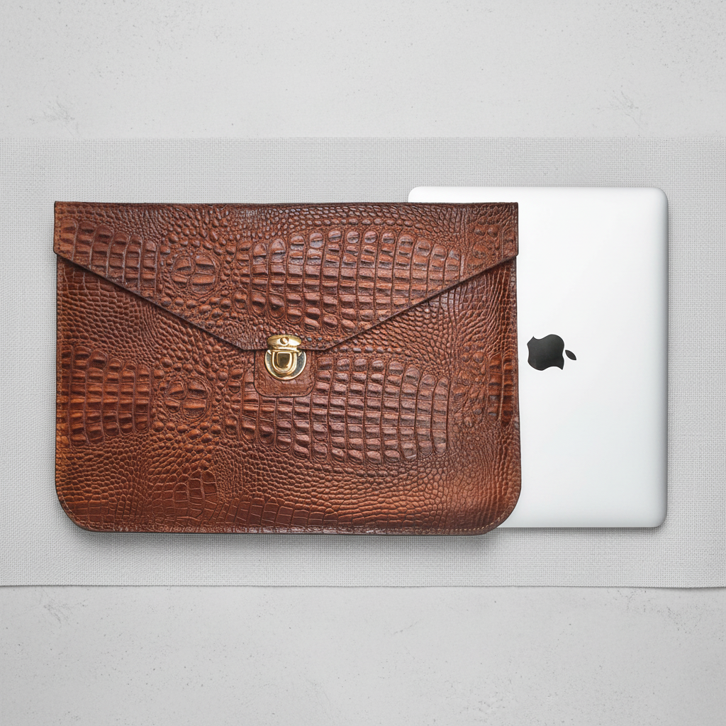 کاور مک بوک پرو 14 اینچ کروکو عسلی 1 کاور مک بوک پرو 14 اینچ کروکو عسلی