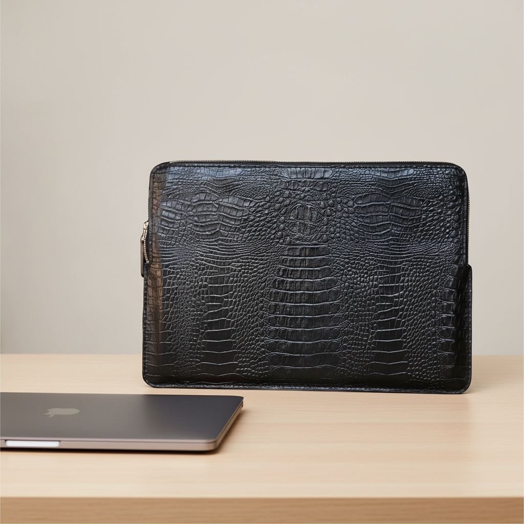 کاور مک بوک پرو 16 اینچی کروکو مشکی 1 کاور مک بوک پرو 16 اینچی کروکو مشکی