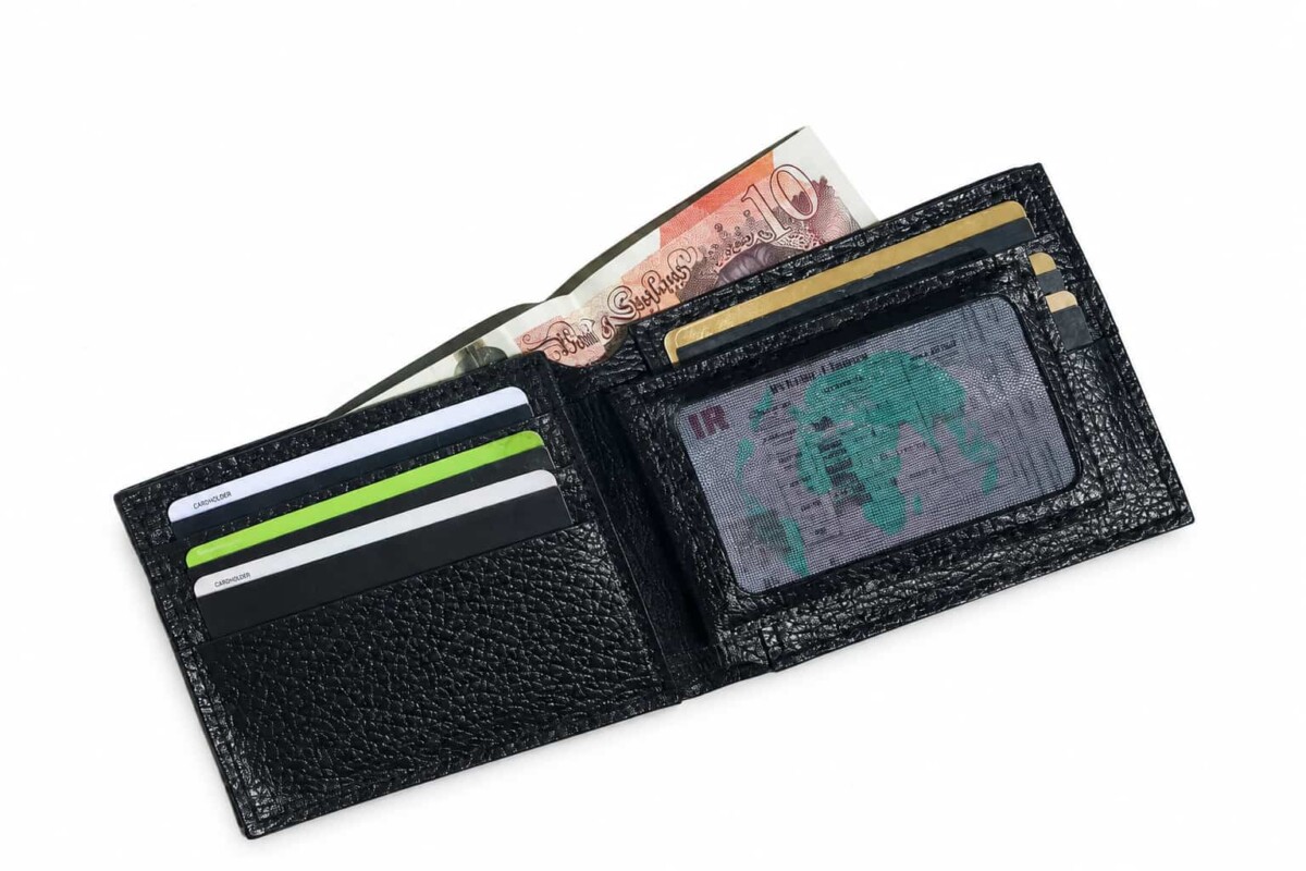 کیف پول جیبی چرم فلوتر مشکی(4)